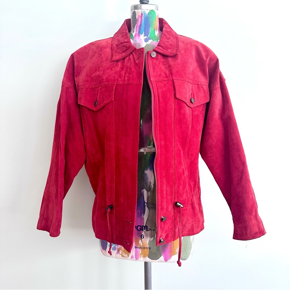 🌶️VINTAGE Outbrook Genuine Leather Suede Outerwear Jacket
